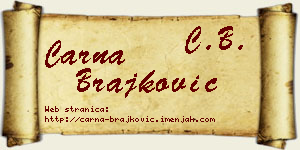 Čarna Brajković vizit kartica